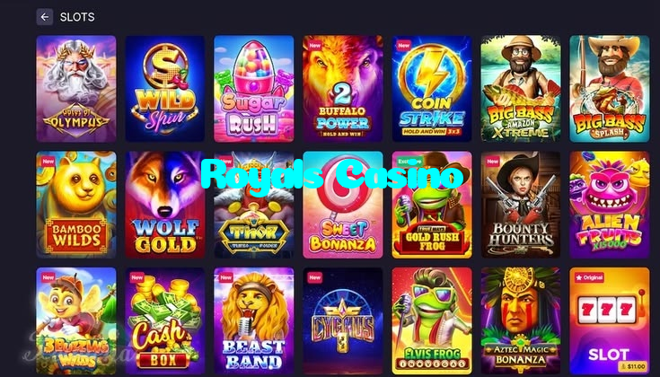 Royals Casino casino presented on mobile device in Pakistan with slots and live games